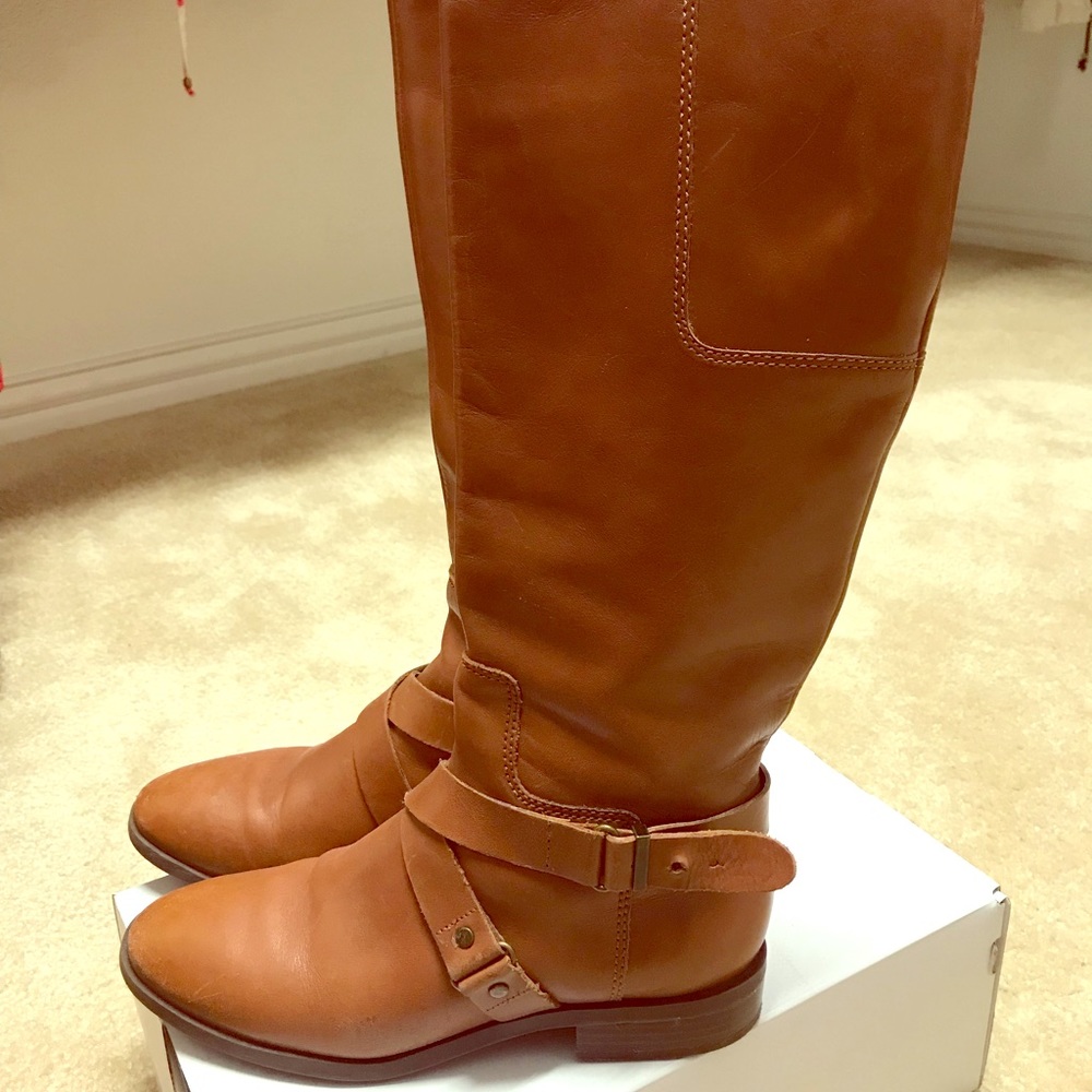 Brown tall boots